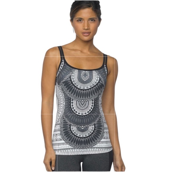 PRANA Women's Marley Top black and gray bathing suit top five medium - Picture 1 of 10